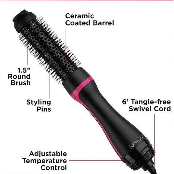Revlon One Step Root Booster Round Brush Dryer - Fight Frizz (1-1/2 in) - Picture 6 of 9